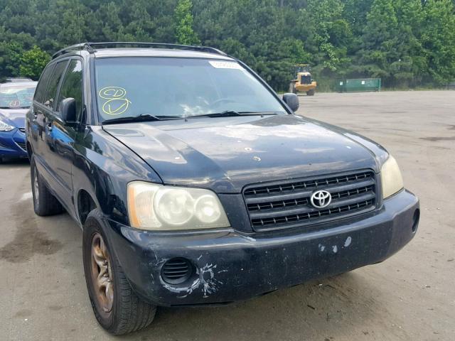 JTEHD21A620012145 - 2002 TOYOTA HIGHLANDER BLACK photo 1