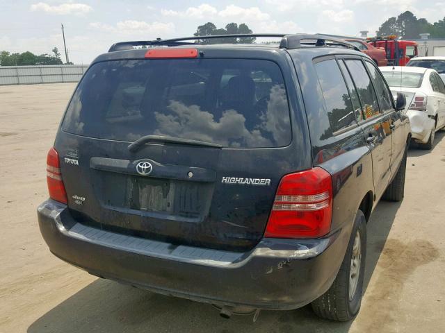 JTEHD21A620012145 - 2002 TOYOTA HIGHLANDER BLACK photo 4