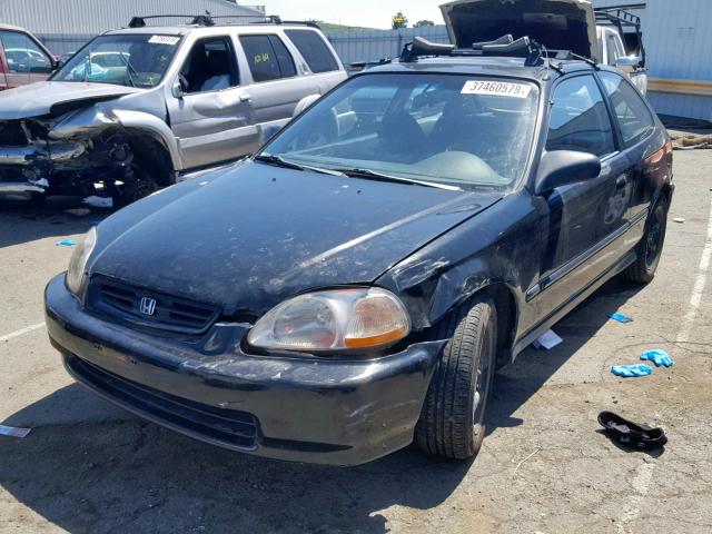 2HGEJ6347TH120089 - 1996 HONDA CIVIC DX BLACK photo 2