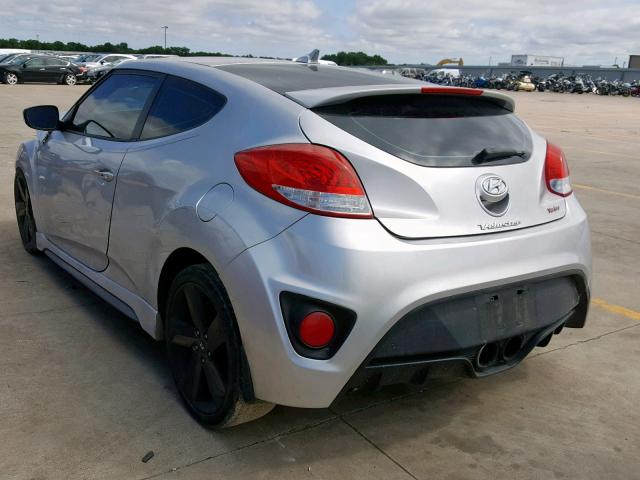 KMHTC6AE2DU181081 - 2013 HYUNDAI VELOSTER T GRAY photo 3