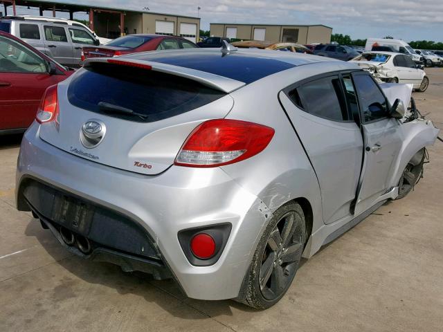 KMHTC6AE2DU181081 - 2013 HYUNDAI VELOSTER T GRAY photo 4