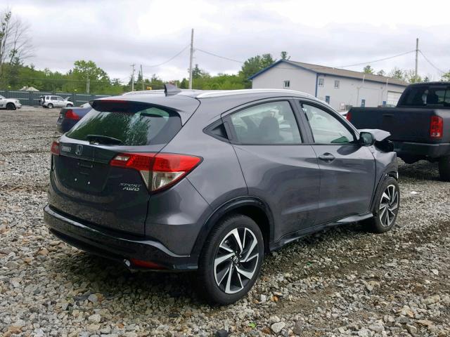 3CZRU6H14KG705551 - 2019 HONDA HR-V SPORT CHARCOAL photo 4