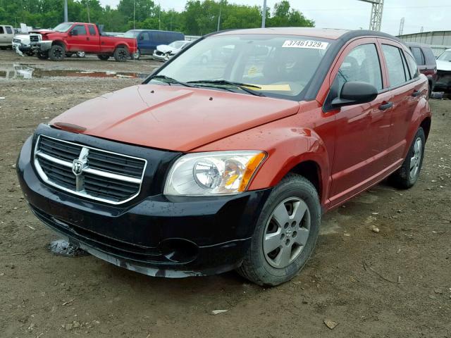 1B3HB28B67D243377 - 2007 DODGE CALIBER ORANGE photo 2