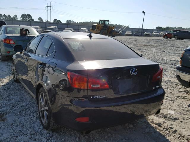 JTHBK262385077871 - 2008 LEXUS IS 250 BLACK photo 3