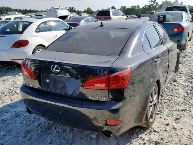 JTHBK262385077871 - 2008 LEXUS IS 250 BLACK photo 4