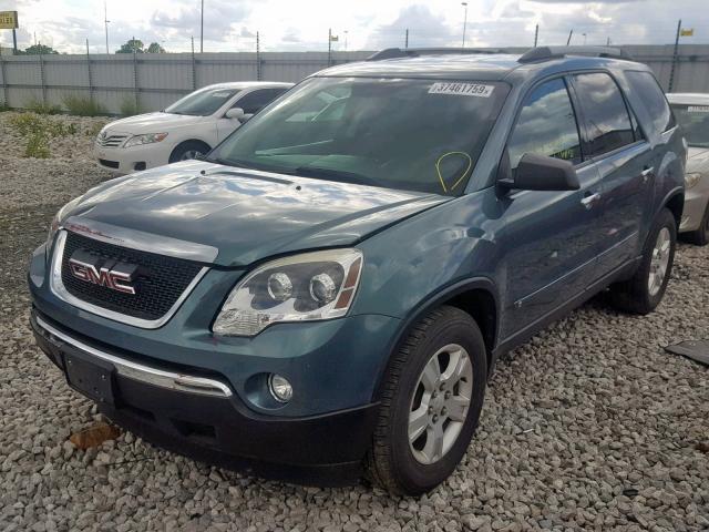 1GKLVLED1AJ160979 - 2010 GMC ACADIA SLE GREEN photo 2