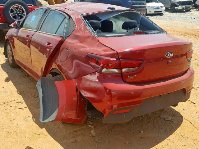 3KPA24AB4KE167431 - 2019 KIA RIO S RED photo 3