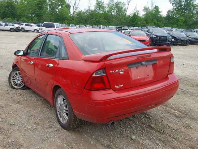 1FAFP34N77W330342 - 2007 FORD FOCUS ZX4 RED photo 3