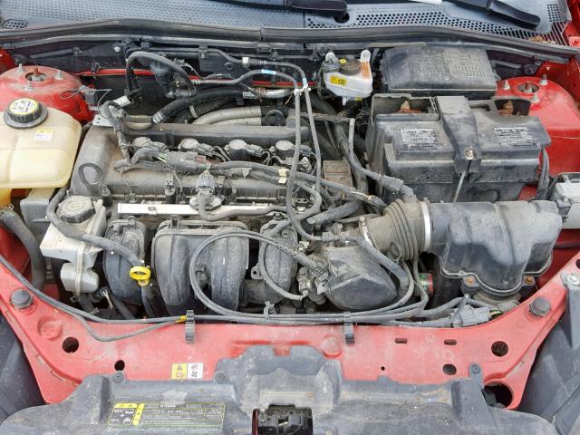 1FAFP34N77W330342 - 2007 FORD FOCUS ZX4 RED photo 7