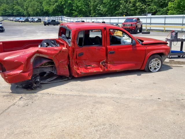 1D7HL38K94S639432 - 2004 DODGE DAKOTA QUA RED photo 9