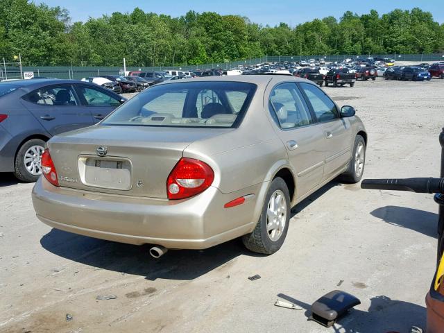 JN1CA31D01T807697 - 2001 NISSAN MAXIMA GXE GOLD photo 4