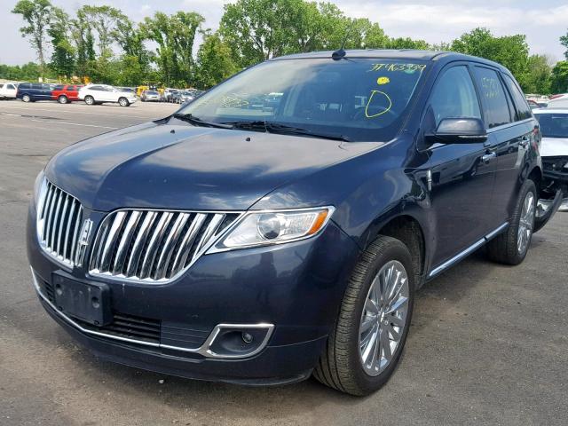 2LMDJ8JK8EBL05927 - 2014 LINCOLN MKX BLACK photo 2