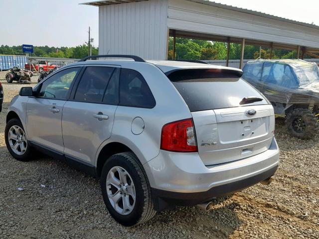 2FMDK3JC4EBB44898 - 2014 FORD EDGE SEL SILVER photo 3