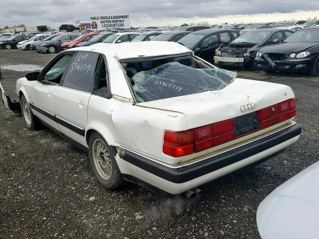 WAUBV84C4PN000137 - 1993 AUDI V8 QUATTRO WHITE photo 3