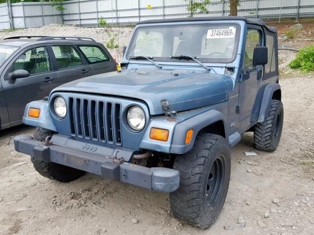 1J4FY29P5WP805940 - 1998 JEEP WRANGLER / BLUE photo 2