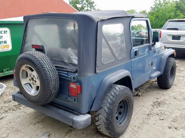 1J4FY29P5WP805940 - 1998 JEEP WRANGLER / BLUE photo 4