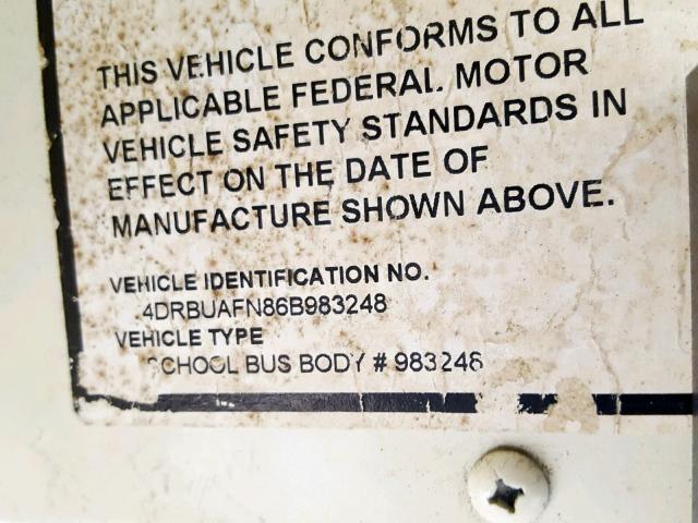 4DRBUAFN86B983248 - 2006 IC CORPORATION 3000 黄色 照片 10