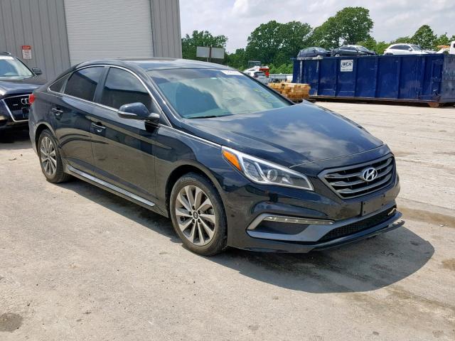 5NPE34AF0HH509222 - 2017 HYUNDAI SONATA SPO BLACK photo 1