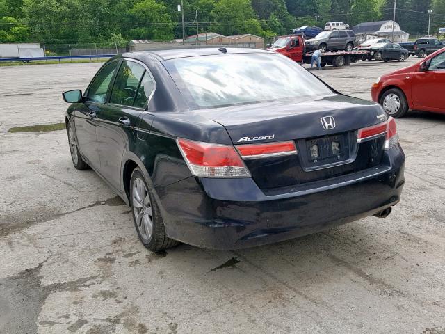 1HGCP2F86BA130073 - 2011 HONDA ACCORD EXL BLACK photo 3