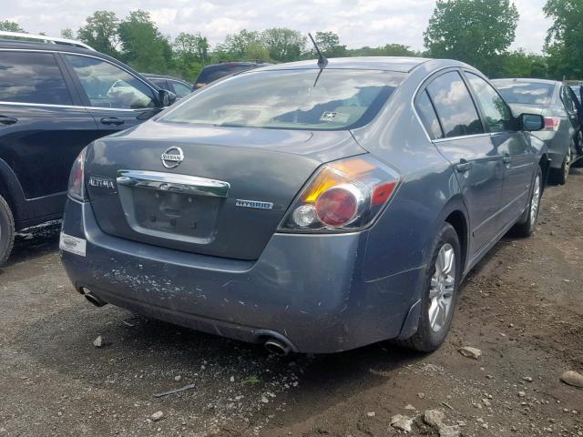 1N4CL2AP8AC185528 - 2010 NISSAN ALTIMA HYB GRAY photo 4