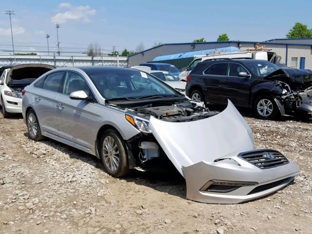 5NPE34AF7FH055225 - 2015 HYUNDAI SONATA SPO SILVER photo 1