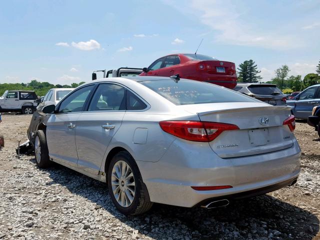 5NPE34AF7FH055225 - 2015 HYUNDAI SONATA SPO SILVER photo 3