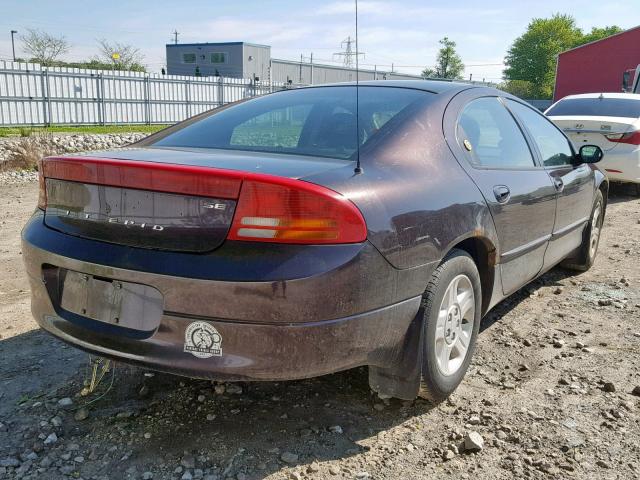 2C3HH46R83H538703 - 2003 CHRYSLER INTREPID S BURGUNDY photo 4