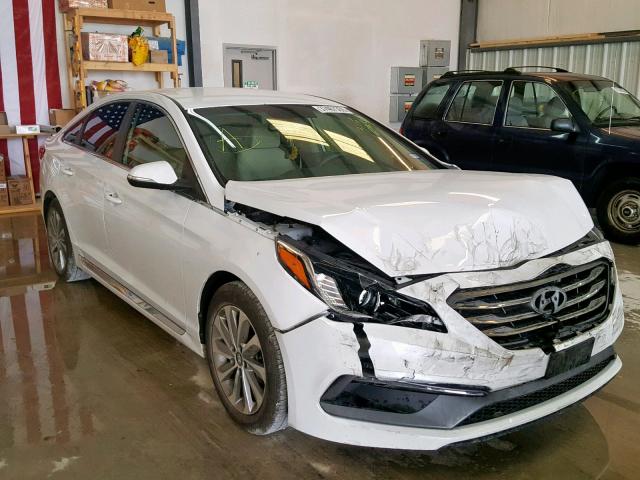 5NPE34AF3GH315539 - 2016 HYUNDAI SONATA SPO WHITE photo 1