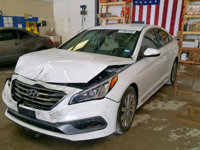 5NPE34AF3GH315539 - 2016 HYUNDAI SONATA SPO WHITE photo 2