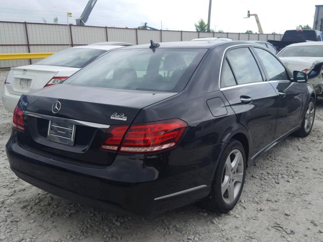 WDDHF5KB1EA888648 - 2014 MERCEDES-BENZ E 350 BLACK photo 4