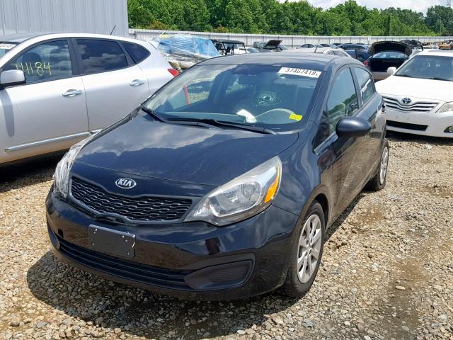 KNADM4A39D6266851 - 2013 KIA RIO LX BLACK photo 2