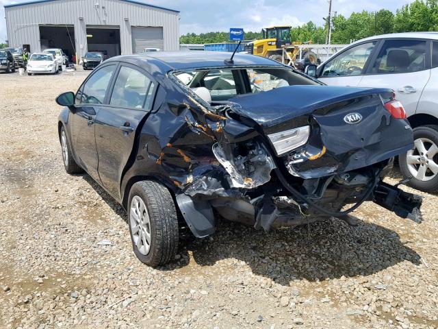 KNADM4A39D6266851 - 2013 KIA RIO LX BLACK photo 3