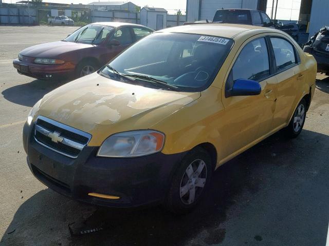 KL1TD5DE7AB048547 - 2010 CHEVROLET AVEO LS YELLOW photo 2