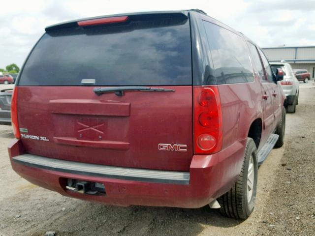 1GKFK16347J262219 - 2007 GMC YUKON XL K MAROON photo 4