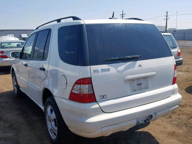 4JGAB57E54A507369 - 2004 MERCEDES-BENZ ML 350 WHITE photo 3