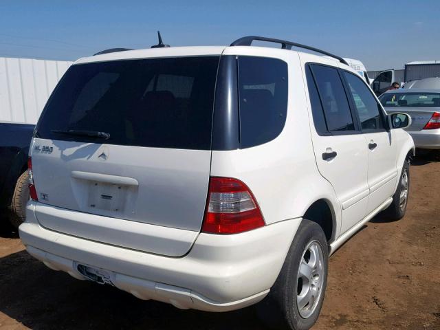 4JGAB57E54A507369 - 2004 MERCEDES-BENZ ML 350 WHITE photo 4