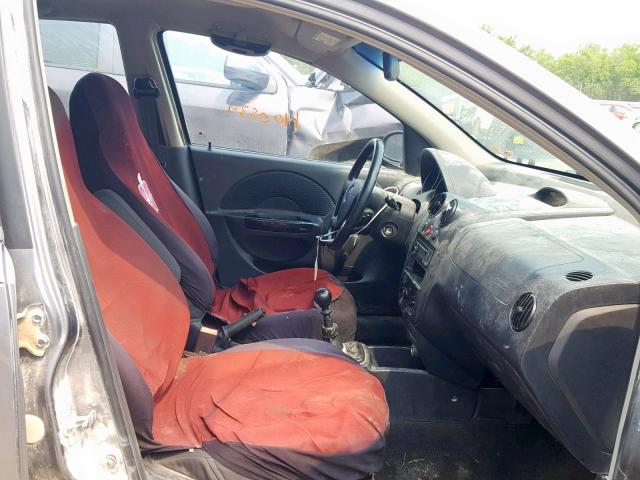 KL1TD66688B094555 - 2008 CHEVROLET AVEO BASE Қара фото 5