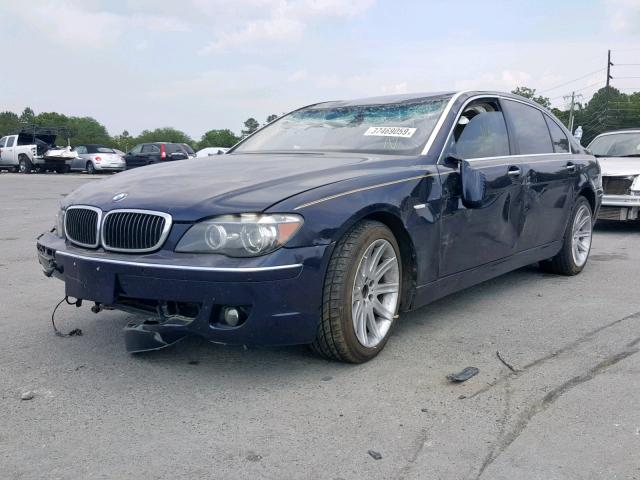 WBAHN83567DT70833 - 2007 BMW 750 BLUE photo 2