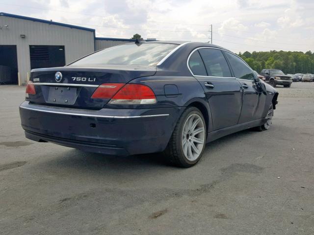 WBAHN83567DT70833 - 2007 BMW 750 BLUE photo 4