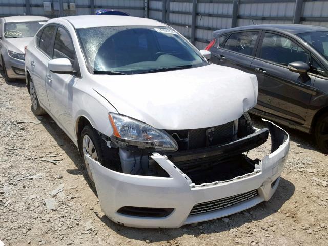 3N1AB7AP5DL726516 - 2013 NISSAN SENTRA S WHITE photo 1