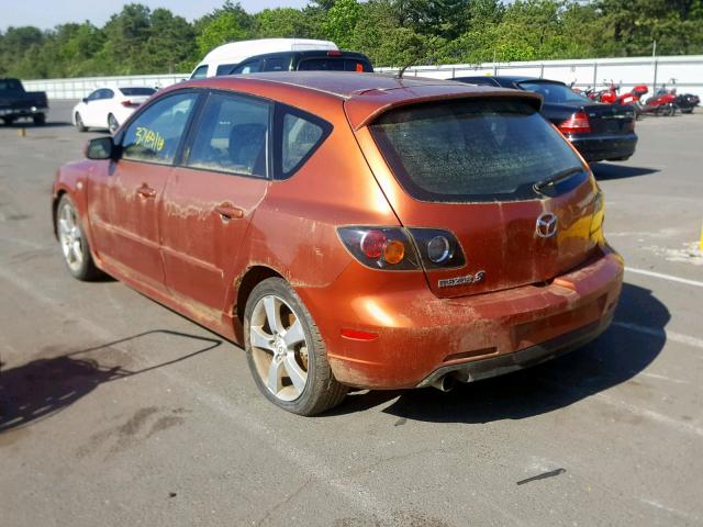 JM1BK143151305862 - 2005 MAZDA 3 HATCHBAC ORANGE photo 3