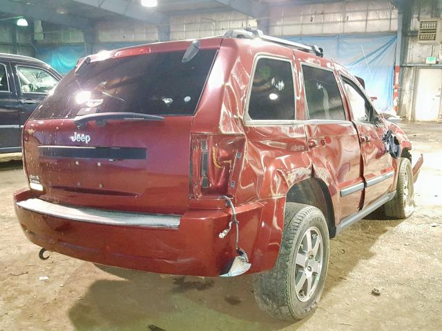 1J8GR48K18C169352 - 2008 JEEP GRAND CHER RED photo 4