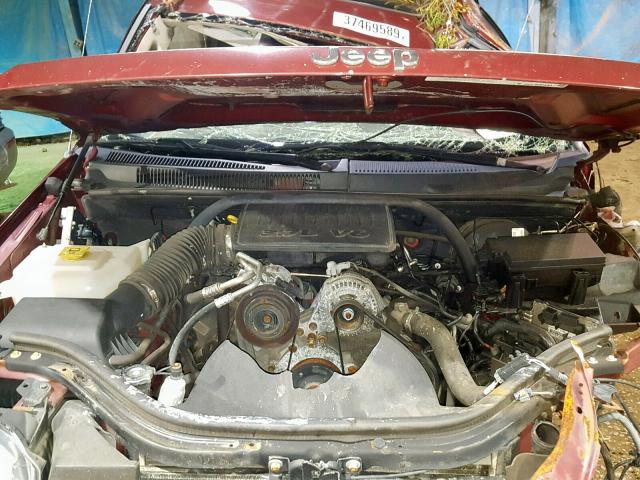 1J8GR48K18C169352 - 2008 JEEP GRAND CHER RED photo 7