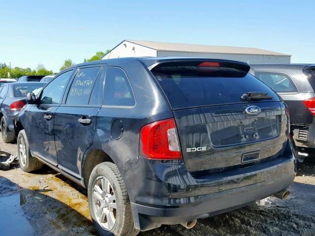 2FMDK3GC5CBA35158 - 2012 FORD EDGE SE BLACK photo 3