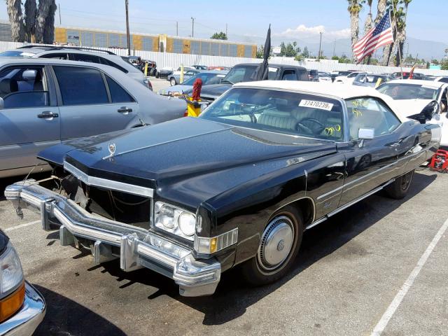 6L67S4Q433855 - 1974 CADILLAC EL DORADO BLACK photo 2