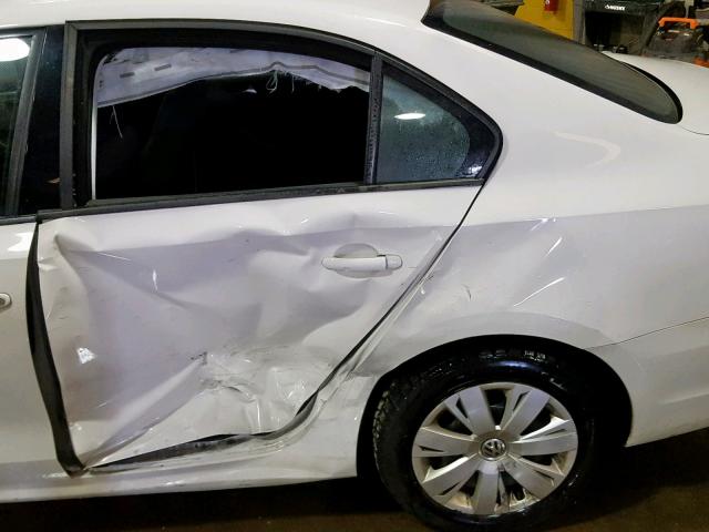 3VW1K7AJ4CM326509 - 2012 VOLKSWAGEN JETTA BASE 白色 照片 9