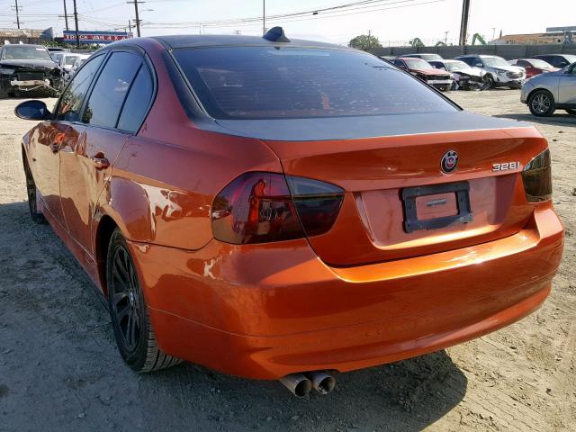 WBAVC53527FZ72995 - 2007 BMW 328 I SULE ORANGE photo 3