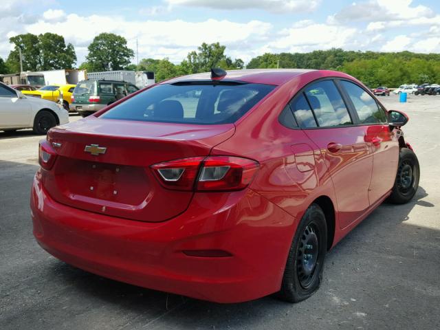 1G1BC5SM0H7278812 - 2017 CHEVROLET CRUZE LS RED photo 4