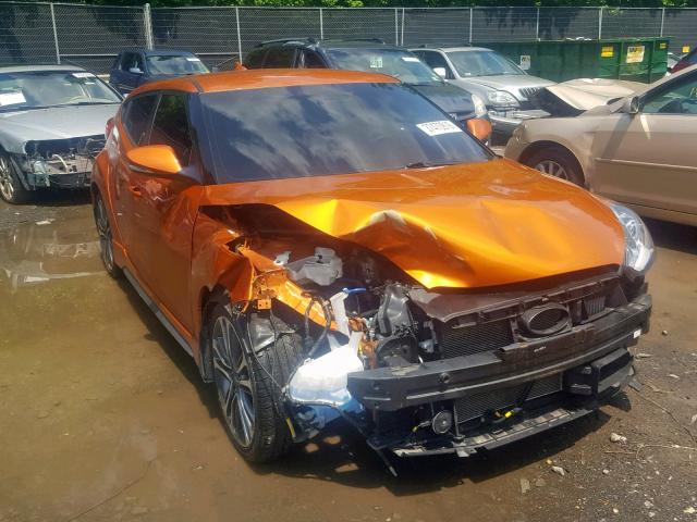 KMHTC6AEXGU280977 - 2016 HYUNDAI VELOSTER T ORANGE photo 1