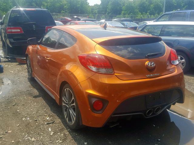 KMHTC6AEXGU280977 - 2016 HYUNDAI VELOSTER T ORANGE photo 3